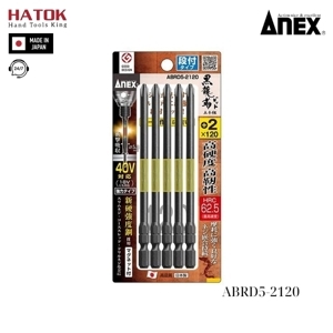 Bộ 5 mũi vít 1 đầu có từ tính Anex ABRD5-2120