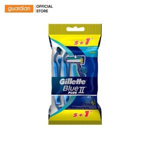 Bộ 6 cây dao cạo râu 2 lưỡi Gillette Blue II Plus