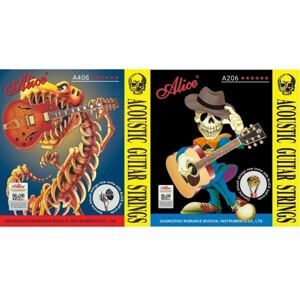 Hộp 6 dây đàn ghi-ta Acoustic Alice A406