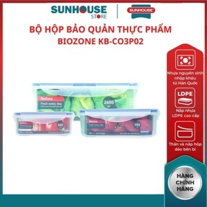 Bộ 6 hộp bảo quản thực phẩm ngăn mát  Biozone Mini set KB-CO6P01