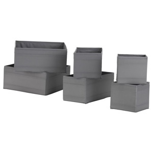Bộ 6 hộp vải Ikea Skubb 40192634
