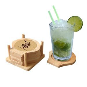 Bộ 6 lót ly hình vỏ sò Gỗ Đức Thành 28201