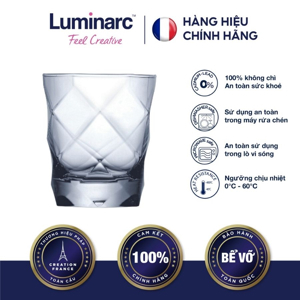 Bộ 6 ly thuỷ tinh Luminarc Louvre - 260ml, thân thấp