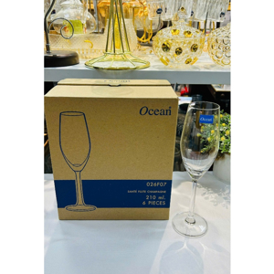 Bộ 6 ly thủy tinh Madison Flute Champagne Ocean 1015F07 – 210ml