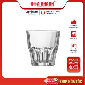 Bộ 6 ly thủy tinh thấp Luminarc Granity D0781 270 ml