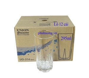 Bộ 6 ly thủy tinh Union Glass UG 314 đáy khía 293ml