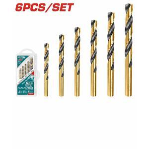 Bộ 6 mũi khoan kim loại thép HSS Total TACSD0605
