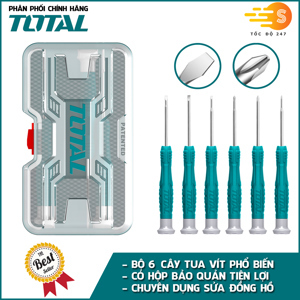 Bộ 6 tua vít đồng hồ Total THT250PS0601