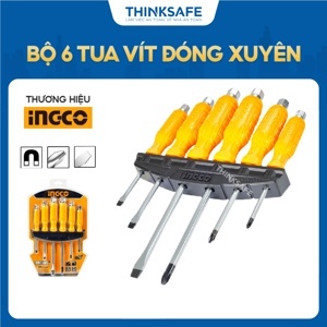 Bộ 6 tua vít đóng Ingco HSGTDC180601