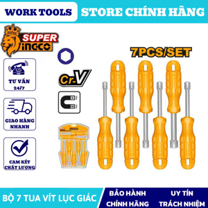 Bộ 7 tua vít lục giác INGCO HKNSD0701