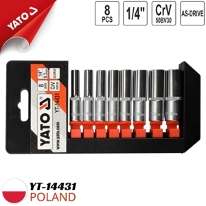 Bộ 8 cái tuýp dài 1/4" YATO YT-14431