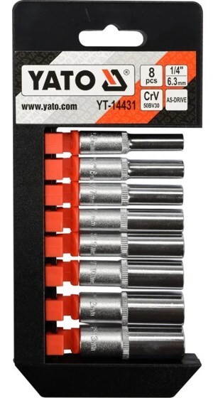 Bộ 8 cái tuýp dài 1/4" YATO YT-14431