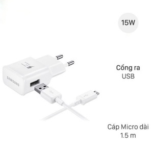 Bộ adapter sạc kèm cáp micro Samsung TA20HW