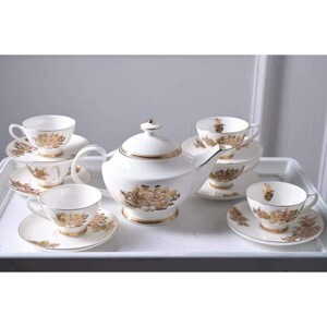 Bộ ấm- chén trà sứ châu Âu Imperial hoa cúc