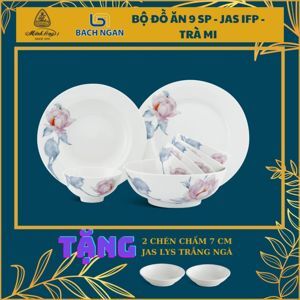 Bộ bàn ăn 09sp Jasmine IFP Trà Mi 470928428TN