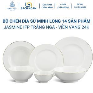 Bộ bàn ăn 11sp Jas IFP chỉ vàng 471128014