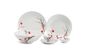 Bộ bàn ăn 36 sản phẩm Daisy Hồng Mai