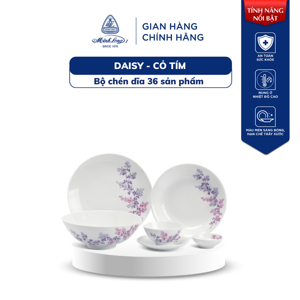 Bộ bàn ăn 36sp Daisy Cỏ Tím Minh Long