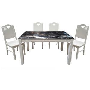 Bộ bàn ăn 4 ghế gỗ tự nhiên hòa phát HGB65B+4HGG65