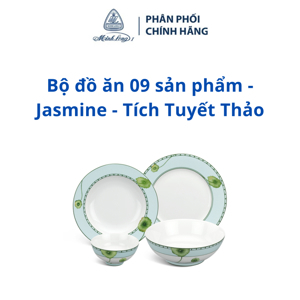 Bộ bàn ăn 9 sản phẩm Jasmine Tích Tuyết Thảo