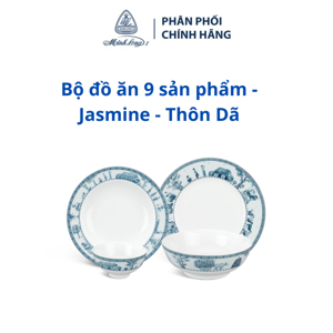 Bộ bàn ăn 9 sản phẩm Jasmine Thôn Dã