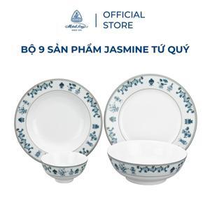 Bộ bàn ăn 9 sản phẩm Jasmine Tứ Quý