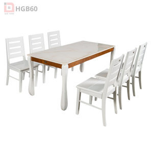 Bộ bàn ăn gỗ 4 ghế Hòa Phát HGB60B + 4HGG60