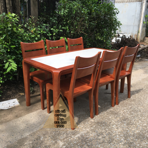 Bộ bàn ăn gỗ sồi Nga BA005