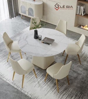Bộ bàn ăn gỗ sồi Nga BA005