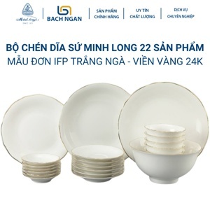 Bộ bàn ăn Minh Long 22sp Mẫu Đơn IFP VCV