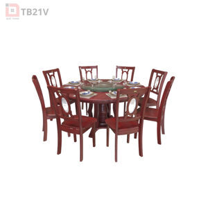 Bộ bàn ghế ăn gỗ tự nhiên TB21V