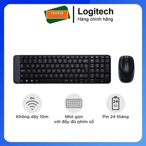 Bộ Bàn Phím Chuột Không Dây Logitech MK215