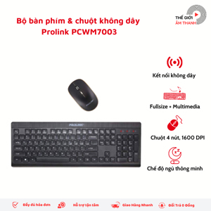 Bộ Bàn phím + Chuột không dây Prolink PCWM7003