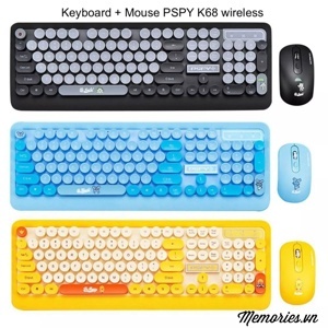 Bộ Bàn phím + Chuột không dây PSPY K68