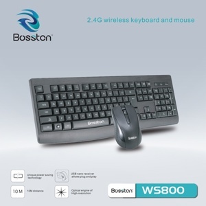 Bộ Bàn phím + Chuột wireless Bosston WS800