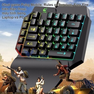 Bộ bàn phím giả cơ 1 tay Free Wolf K15 - 39 phím