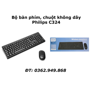 Bộ bàn phím và chuột không dây Philips C324