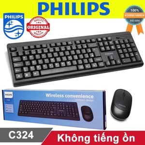 Bộ bàn phím và chuột không dây Philips C324