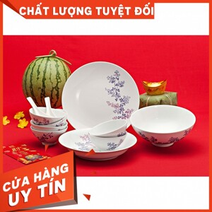 Bộ bát đĩa 09sp Daisy Cỏ Tím Minh Long