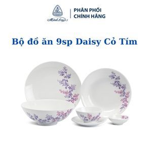 Bộ bát đĩa 09sp Daisy Cỏ Tím Minh Long