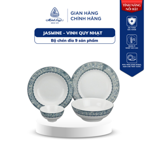 Bộ bát đĩa 09sp Jas Vinh Quy Minh Long