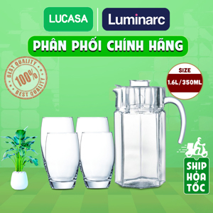 Bộ bình ly thủy tinh LUMINARC OCTIME 5 MÓN