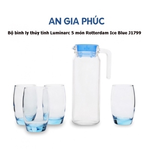 Bộ bình ly thủy tinh Luminarc 5 món Rotterdam Ice Blue J1799