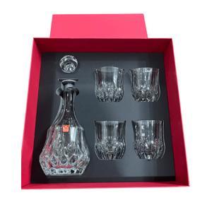 Bộ bình vuông và 6 ly thấp pha lê Ý RCR Adagio 750ml - 350ml