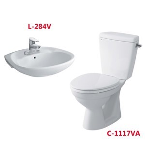 Bộ bồn cầu + Chậu rửa Inax C-117VA+L-284V