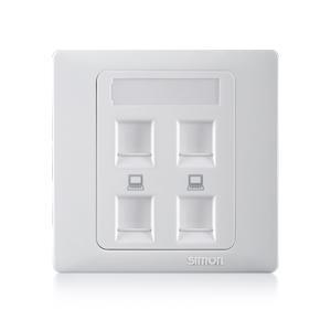Bộ bốn ổ cắm dữ liệu chuẩn RJ45 và Cat.5e Simon 55248S