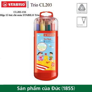 Bộ Bút Chì Màu Stabilo TriO Thick CL203-15S