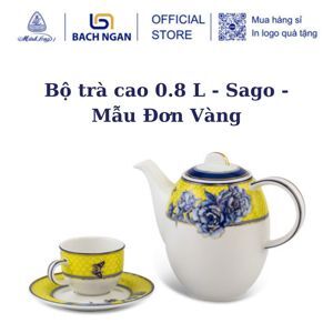 Bộ cà phê 0.8 L Sago Mẫu Đơn Vàng