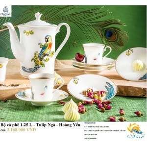 Bộ cà phê Minh Long Tulip Ngà Hoàng Yến 1.25L