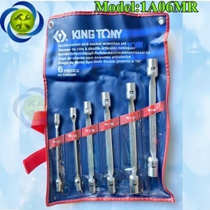 Bộ cần lắc léo 6 cái hệ mét Kingtony 1A06MR, 8-19mm